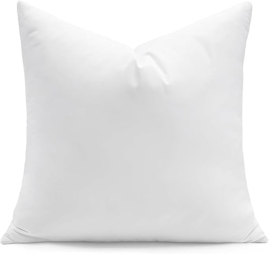 puredown® 18x18 Pillow Inserts, Feather Down Filled for Support, 1 Pack | Natural Feather Down, Choppable & Decorative, Down-Proof Cover, Throw Pillow Insert for Couch, Chairs, Bed, Sofa, Office