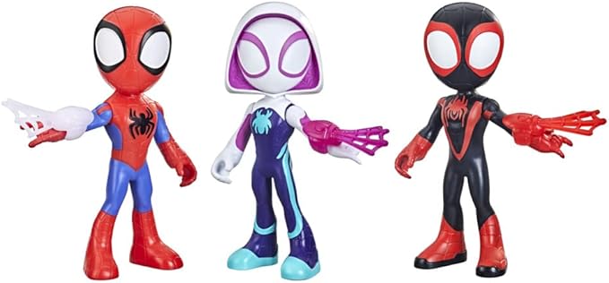 Spidey and his Amazing Friends Supersized Hero Multipack, 3 Large Action Figures, Marvel Preschool Super Hero Toy, Ages 3 and Up, 9 Inches (Amazon Exclusive)