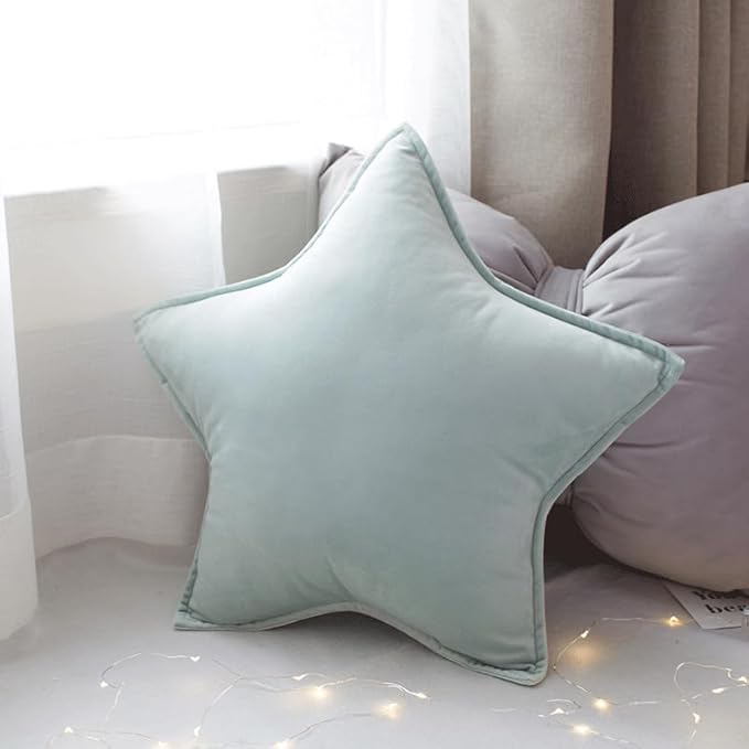 20" Plush Star Shaped Throw Pillow,Light Pink Plush Toys Doll Gifts for Kids,Girls (Light Green)
