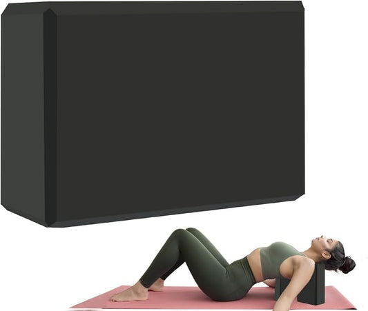 Yoga Block - Supportive Latex-Free Eva Foam - Soft Non-Slip Surface with Beveled Edges for Yoga, Pilates, Meditation - Yoga Accessories for Stability, Balance, Deepen Stretches