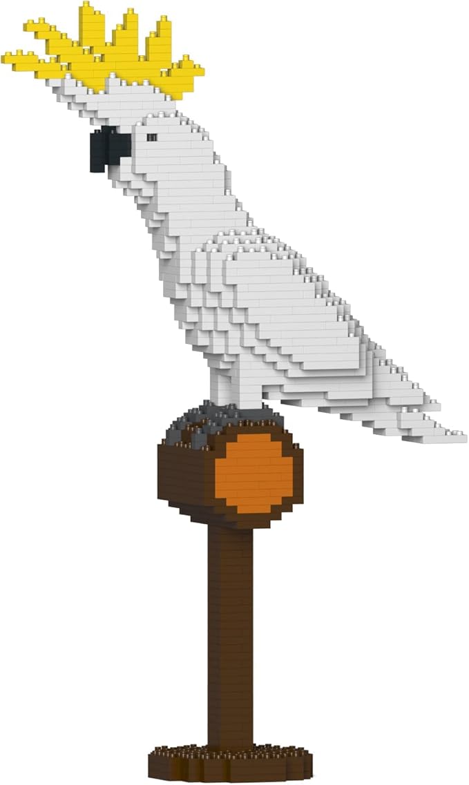 JEKCA Sulphur-Crested Cockatoo 01S | Parrot Plastic Building Blocks | Age 14+