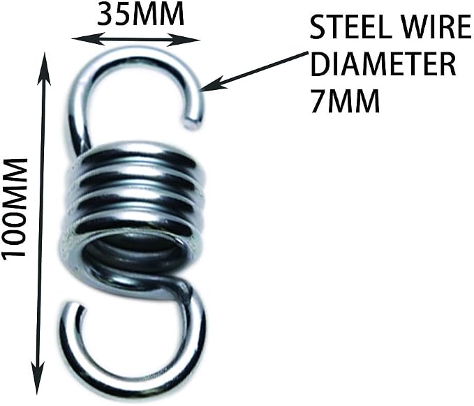 Heavy Duty Spring Hammock Chair Swing Hook Suspension Extension | For Hammock, Boxing Bag, Hanging Chair, Gym, Patio Swing