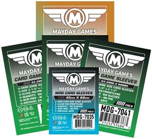 Mayday Games Sweet Lands Compatible Card Sleeve Standard Bundle - Clear Polypropylene, 40 Micron, 500 Standard Board Game Card Protector Sleeves - MDG-0186B