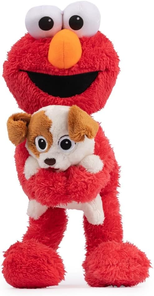 GUND Sesame Street Official Furry Friends Forever Dance & Play Elmo and Tango Animated Plush, Plush Sensory Toy for Ages 1 & Up, Red/Cream, 13”