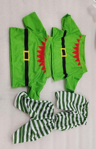 2 Pcs Bear Clothes Outfit Fit Most 12-16 Inch Stuffed Clothing Plush Doll Clothes Plushy Bear Pajamas for Stuffed Make Your Own Plush Bears (Elf Style,Green)