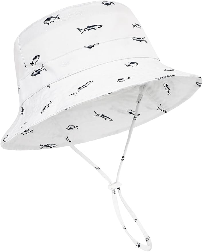 Baby Sun Hat UPF 50+ Sun Protective Toddler Bucket Hat Summer Kids Beach Hats Wide Brim Outdoor Play Hat for Boys Girls