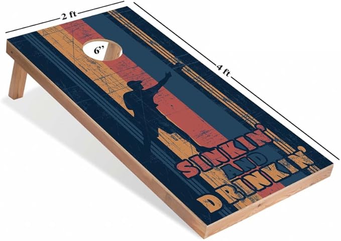 World Series of Cornhole Regulation Size Cornhole Boards - Lightweight & Durable All-Wood Construction | Backyard Bean Bag Toss Set | Outdoor Game for Tailgates & BBQs