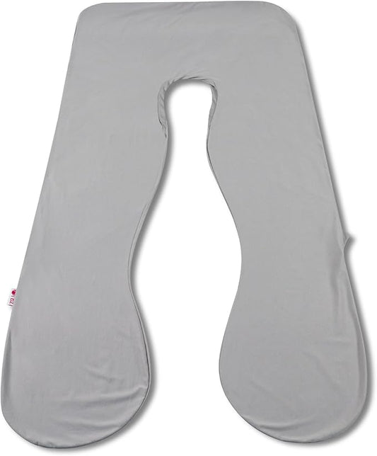 Meiz Cooling Pregnancy Pillow Cover, Maternity Pillow Cover, U Shaped Pregnancy Pillow Cooling Jersey Cover, Grey