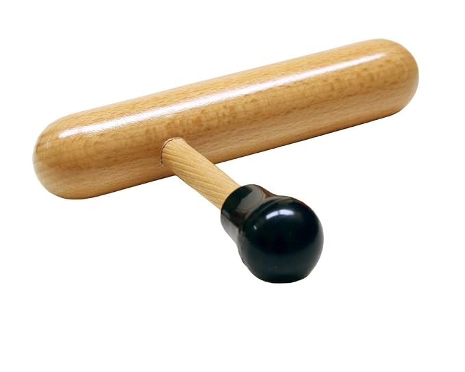 Master Massage Wooden Thumb Saver for Trigger Pt., Deep Tissue T Shape Press Bar Wood