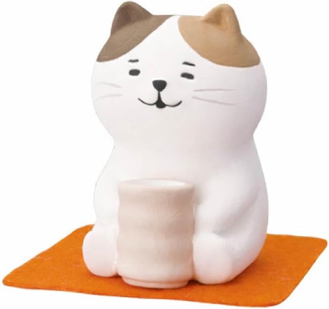 Passive Stone Diffuser, Cute Animal Series Aromatherapy Oil Diffuser for Tabletop Decor (1, Leisurely Cat)