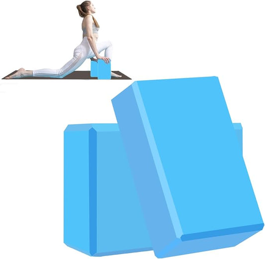 Yoga Block - Unsupported Latex Eva foam - Soft non slip surface with bevel for yoga, pilates, meditation - Yoga accessories for stability, balance and deep stretching