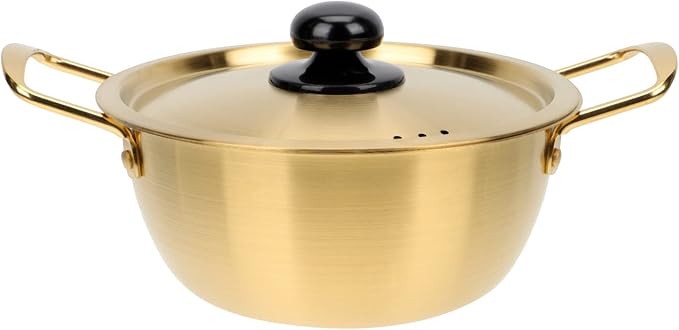 ERINGOGO Korean Noodle Pot Stainless Steel Instant Ramen Maker Easy Clean Family Size