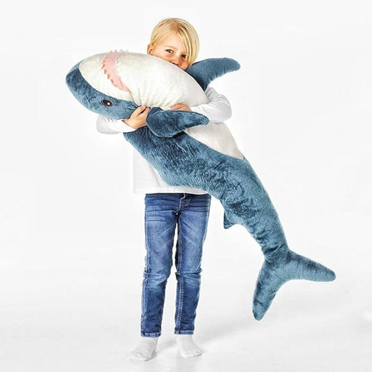 39.3 Inch Giant Shark Plush Stuffed Animal Toy Soft Plush Pillow Shark Stuffed Sea Animals for Boy's and Girl's Room Sofa Decoration and Holiday Birthday Gift