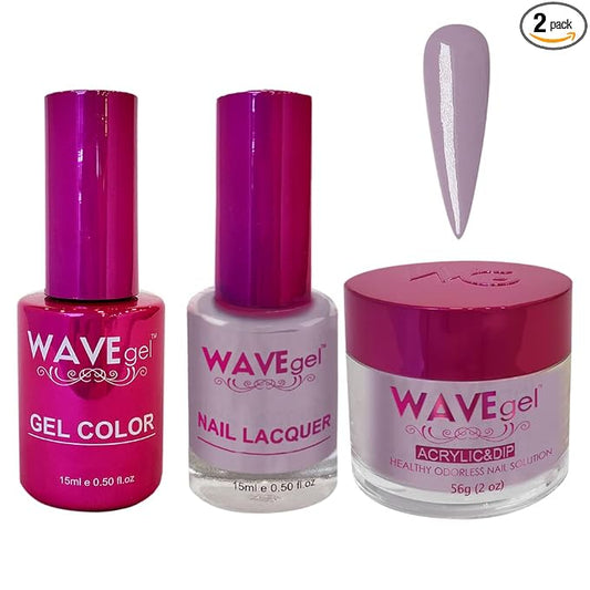 WAVEGEL Soak-Off Gel, Nail Lacquer & Acrylic/Dip Powder Matching Set - Princess Collection - #18 Deluge