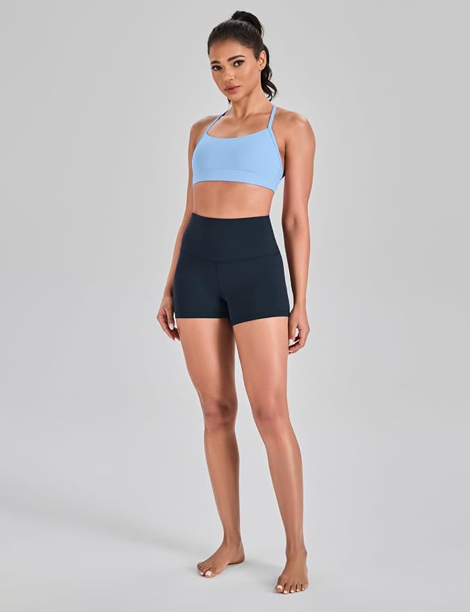 HeyNuts to Freest Womens Y Back Sports Bra, Spaghetti Strap Racerback Low Impact Workout Yoga Tops Padded A-C Cups *Updated