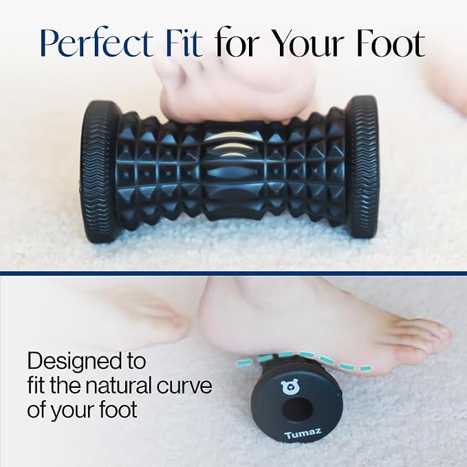 Tumaz Foot Roller for Plantar Fasciitis Relief，Foot Massage Roller for Alleviate Planter Facetious Pain,Arch Pain,Trigger Points & Deep Tissue, Portable - Reflexology Tool,Pink