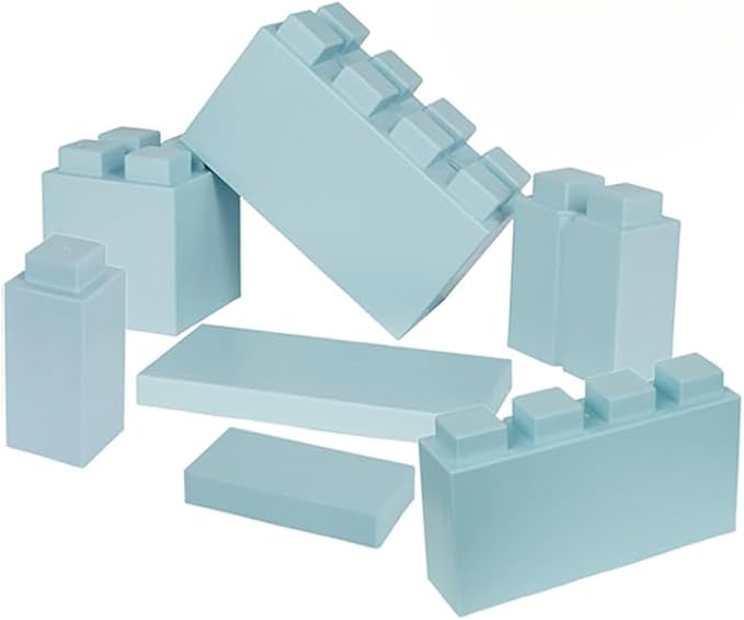 EverBlock Single Color Combo Pack | Giant Building Blocks | Easy to Connect & Reuse | Indoor & Outdoor Use | Build Displays & Structures | Light Blue