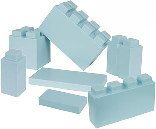 EverBlock Single Color Combo Pack | Giant Building Blocks | Easy to Connect & Reuse | Indoor & Outdoor Use | Build Displays & Structures | Light Blue