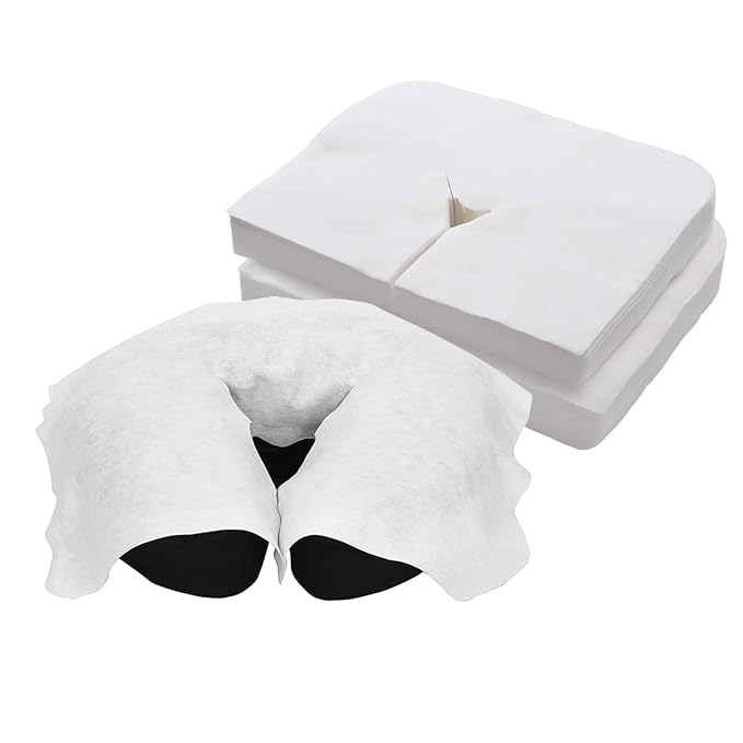BodyMed Disposable Face Cradle Covers - 12 Pack of 100 Sheets - Medical-Grade, Ultra Soft, Luxurious, Non-Sticking Massage Face Covers/Headrest Covers for Massage Tables & Massage Chairs