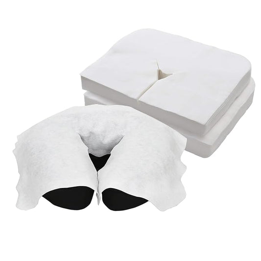 BodyMed Disposable Face Cradle Covers - 12 Pack of 100 Sheets - Medical-Grade, Ultra Soft, Luxurious, Non-Sticking Massage Face Covers/Headrest Covers for Massage Tables & Massage Chairs