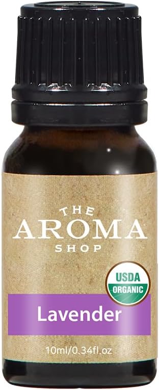 USDA Organic Essential Oil 10ml (0.34 fl oz) – 100% Pure, Non-GMO, Vegan Aromatherapy Oil for Diffuser, DIY Soap, Candle & Home Use (Lavender)