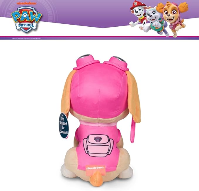 Paw Patrol Girl Skye Bedding Weighted Cuddle Pillow, 3lb Soft Plush & Cozy Pillow for Comfort, (Officially Licensed Product) By Franco Calm