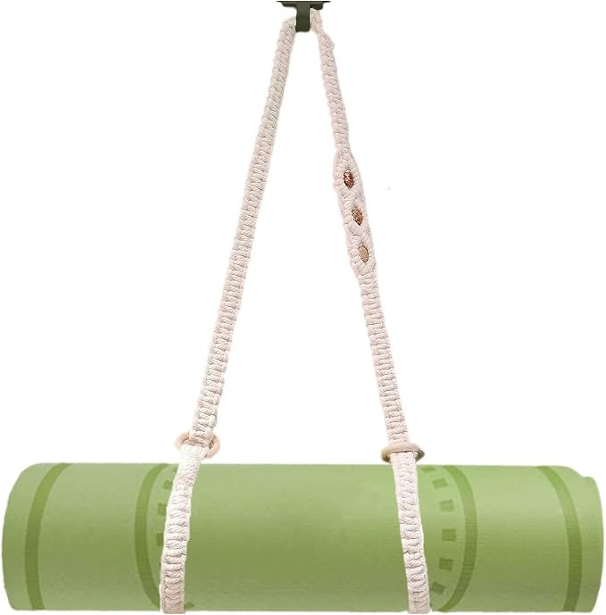 kiido Macrame Yoga Mat Carrying Strap [MAT NOT Included], Hand Woven Multi-Purpose Strap/Carrier