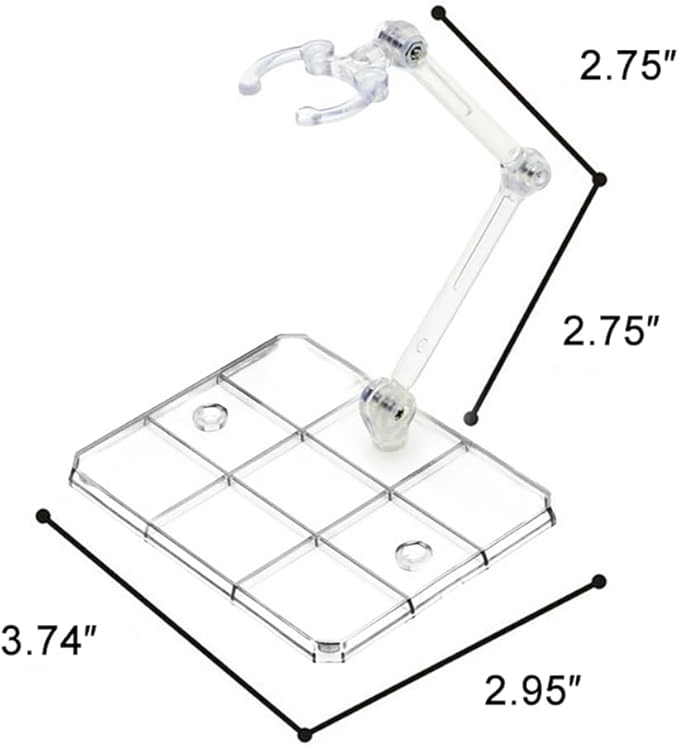 Action Figure Stand Assembly Action Figure Display Holder Base Universal Humanoid Model Support Display Stand Compatible with HG RG SD SHF Gundam 1/144 Toy, 12PCS
