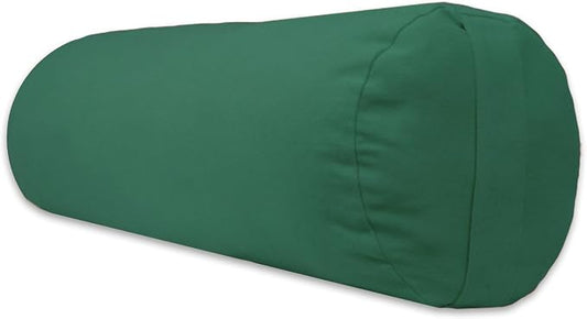 YogaAccessories Supportive Round Cotton Yoga Bolster