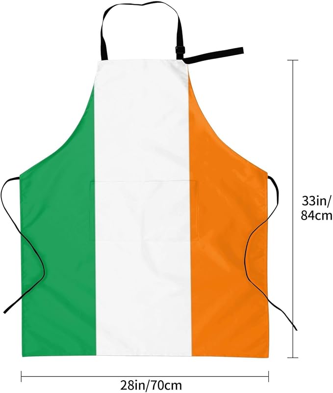Cute Flag Kitchen Cooking Aprons for Women Men Adjustable Patriotic Flag Apron with 2 Pockets for Home Kitchen Garden