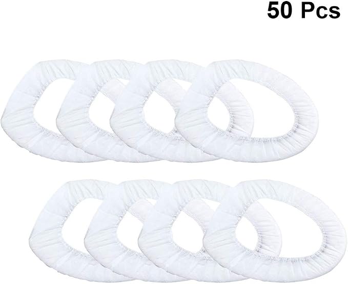 50pcs Disposable Toilet Seat Covers Non Woven Potty Seat Cushion Pads Protection for Home Hotel Outdoor Travel