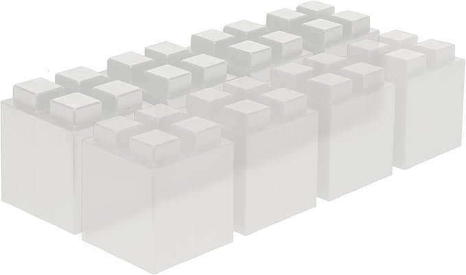 EverBlock 6" x 6" Half Size Plastic Modular Block Bulk Pack | Giant Building Blocks | Easy to Connect & Reuse | Indoor & Outdoor Use | Build Displays & Structures | Translucent