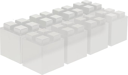 EverBlock 6" x 6" Half Size Plastic Modular Block Bulk Pack | Giant Building Blocks | Easy to Connect & Reuse | Indoor & Outdoor Use | Build Displays & Structures | Translucent
