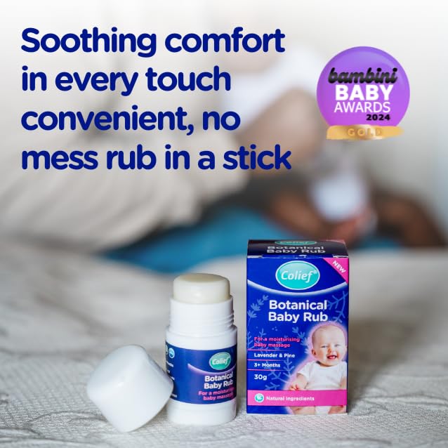 Colief Botanical Baby Rub | Natural Chest Rub for Babies | Soothing Lavender & Pine | Convenient Stick Format | Suitable From 3+ Months | 1.05 oz (30 g)