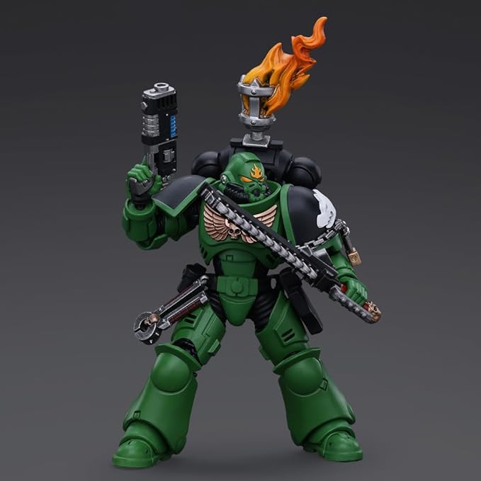JOYTOY Action Figure 1/18 Warhammer 40,000 Salamanders Intercessors Sergeant Tsek'gan Collection Model Birthday Gifts 4.8 Inches