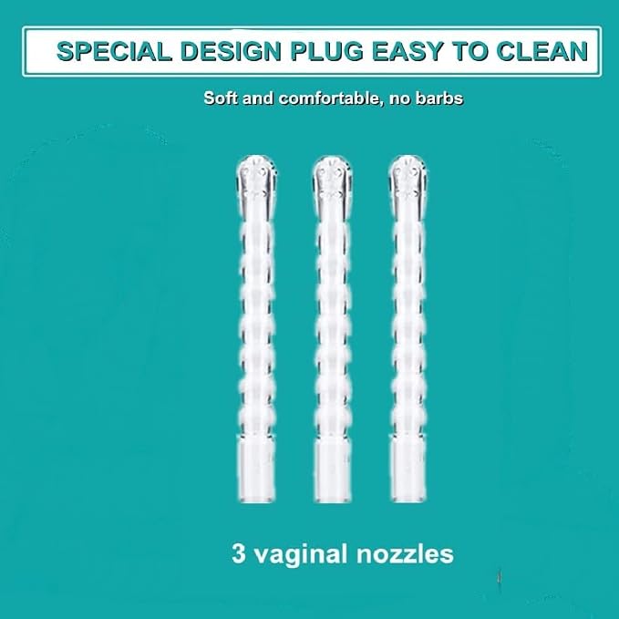Vaginal Douche Enema Cleaner 300ml Reusable Manual Pressure Anal Vaginal Cleaning System Portable Kit White