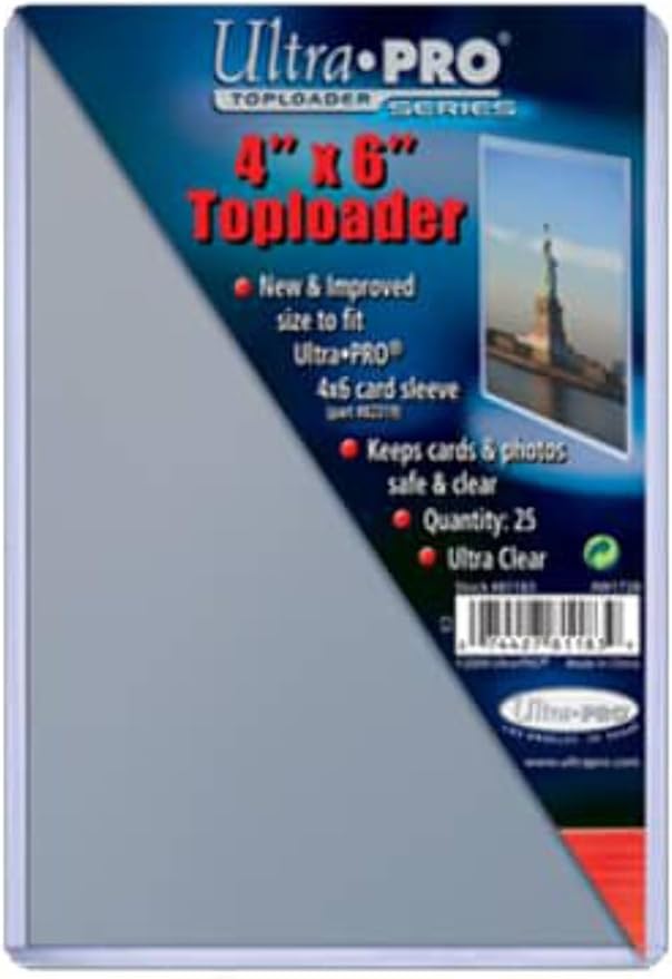 Ultra Pro 4" X 6" Toploader 25ct