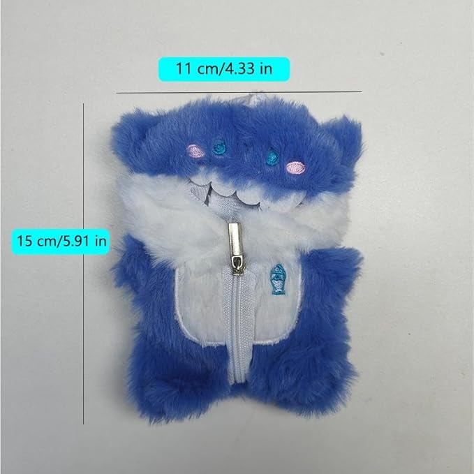 2 Sets for Labubu Clothes/for Labubu Outfits,Clothes Set for 17cm Lububu Doll,Clothing for LA BUBU, Stylish Adorable Accessories (No Doll) (No Doll-Shark-2 Sets)