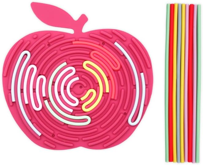 Silicone Sensory Activity Board,Fidget Toy for Calming, Stress, Anxiety, ADHD , Autism , Silent, No Mess , Kids 3+ & Adults,Autism Toys (Fruit)