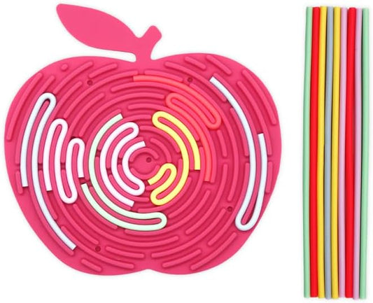 Silicone Sensory Activity Board,Fidget Toy for Calming, Stress, Anxiety, ADHD , Autism , Silent, No Mess , Kids 3+ & Adults,Autism Toys (Fruit)