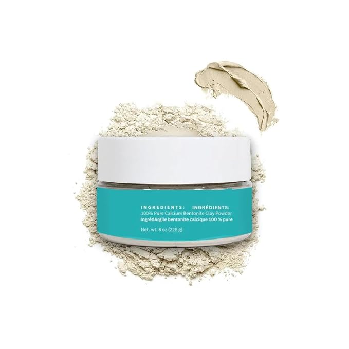 Pure Clay Mineral Tooth Powder Bentonite Clay Food Grade Tooth Powder, Minimalist Calcium Bentonite toothpaste Polish Fluoride Free Toothpaste Alternative Unflavored and unscented. Whitening SLS Free