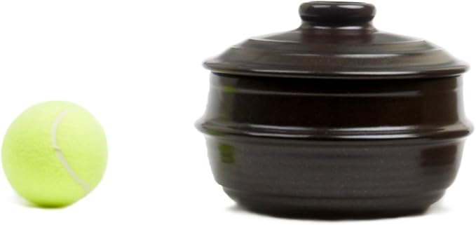 Crazy Korean Cooking Dolsot Korean Stone Bowl with Lid (No Trivet) (Size 4)