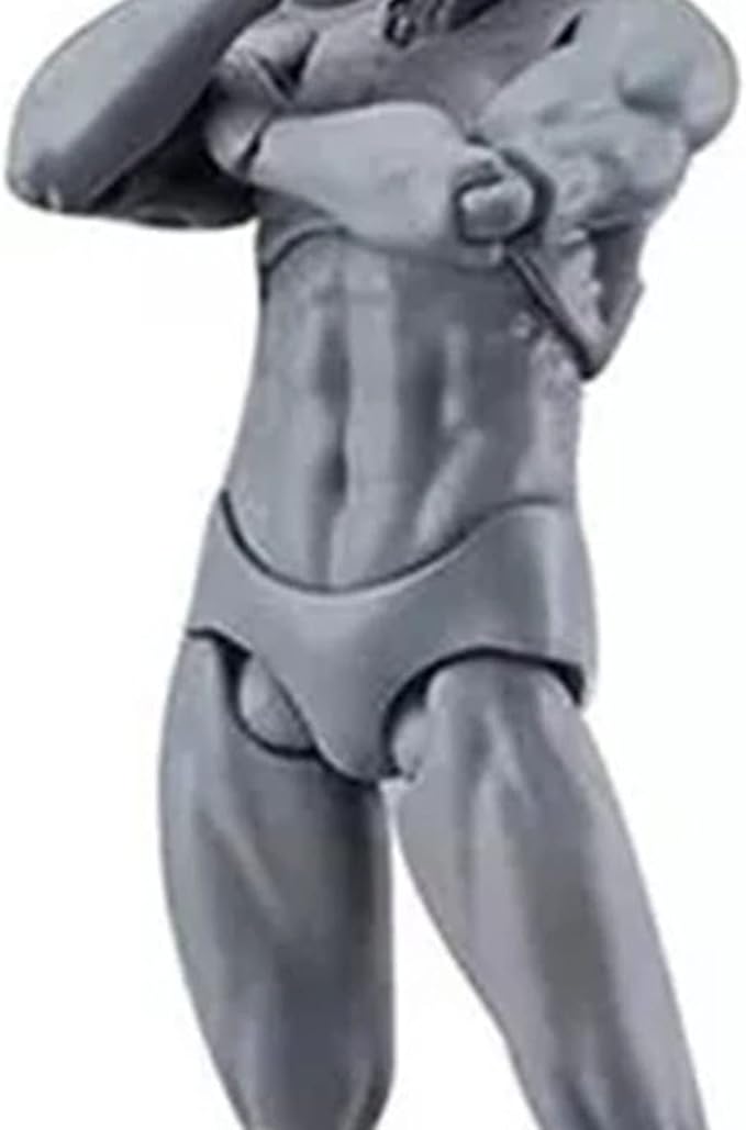 PVC Drawing Figure Action Mannequin, PVC Drawing Figure Model Drawing Figure Mannequin, Action Figure Body, for Sketching, Painting, Drawing, Female Artist (Male) (Man #13)