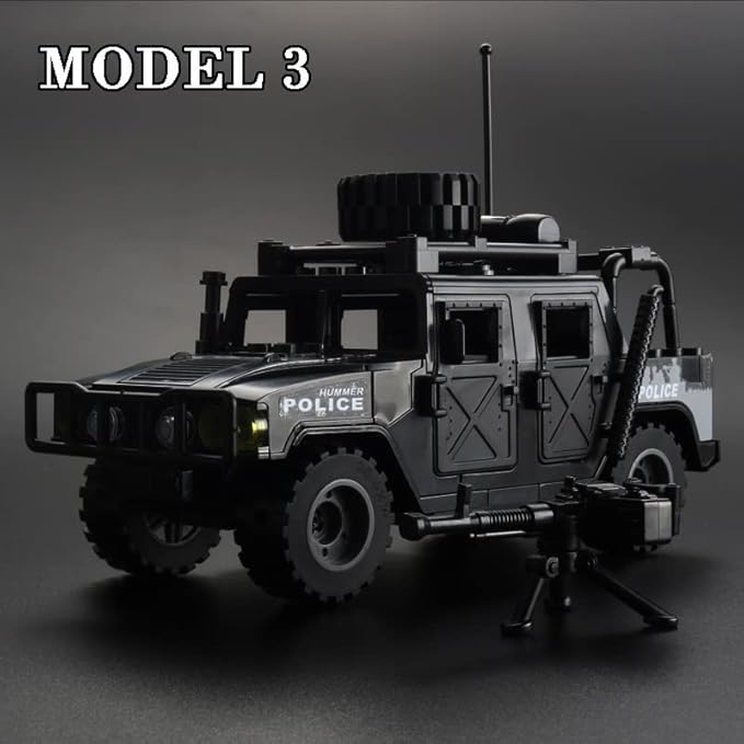 Military Vehicle Building Blocks Set with 6 Mini Soldiers, 4 in 1 Army Truck Building Kit, Army Vehicles Toys for Boys