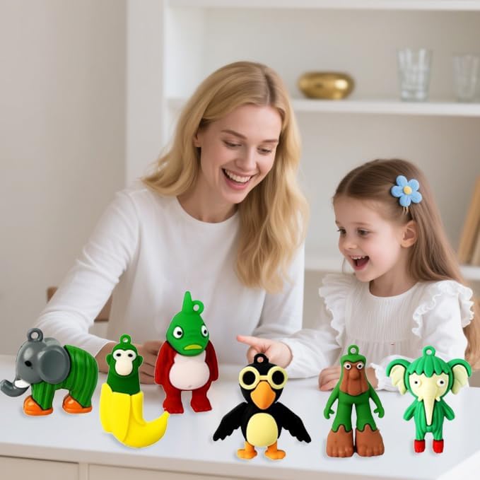 24PCS Italian Brainrot Toys, Tralalero Tralala and Tung Tung Tung Sahur Action Figure, Brainrot Meme Shark Toys Animal Figurine Gift Set for Fans