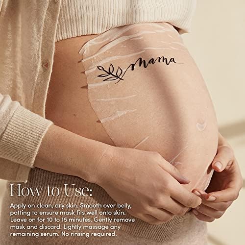 Evereden Soothing Belly Mask for Stretch Marks - One Size | 1 count | Belly Mask for Pregnancy | Clean Pregnancy Skincare | Non-toxic and Fragrance Free | Valentine Gifts for Women (Pack of 3)