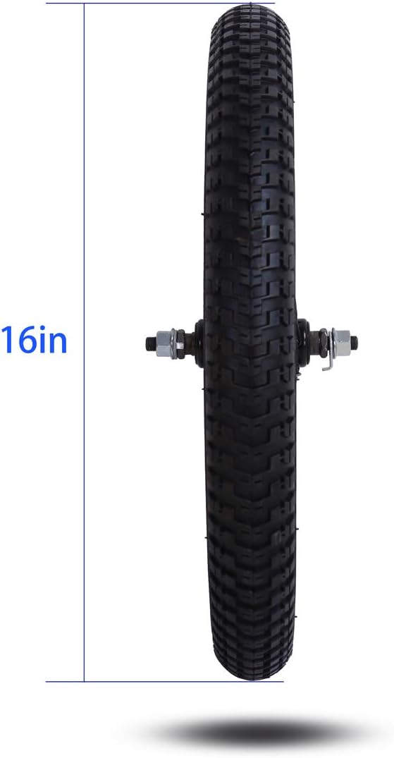 JOYSTAR 12 14 16 18 20 Inch Kids Bike Front Wheels Replacement Bicycle Wheels with 12-20 Inch Solid Air Rubber Tire & Inner Tube Don't Fit Huffy Bike Black & White