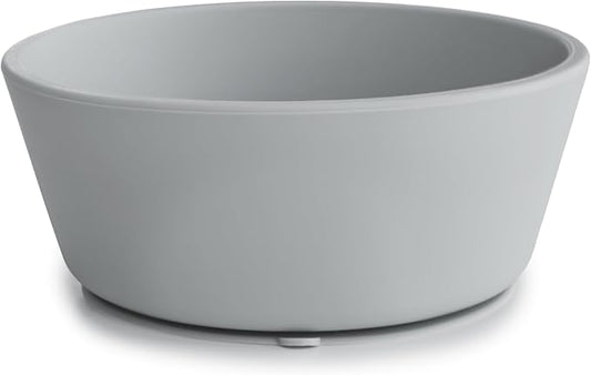 mushie Silicone Suction Bowl | BPA-Free Non-Slip Design (Stone)