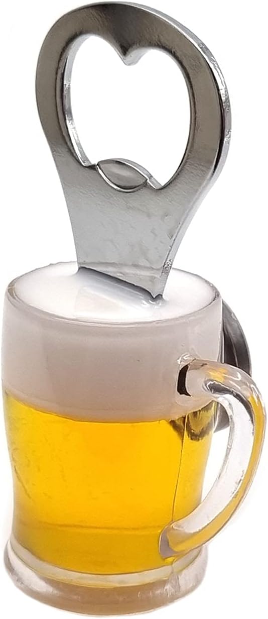 Creative Acrylic Beer Bottle Opener Beer Mug Shape Bottle Opener Kitchen Accessories Fridge (B)