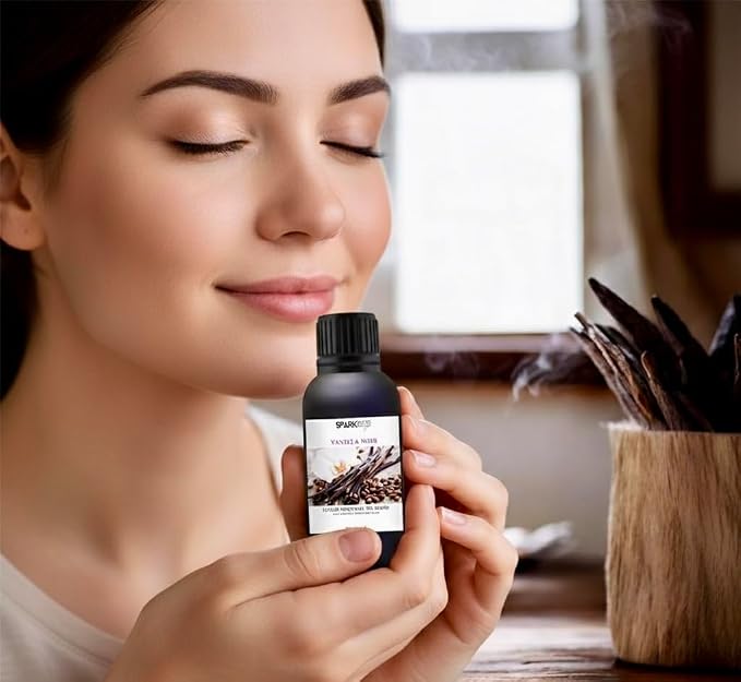 Luxury Essential Oil Blend Therapeutic Grade Aromatherapy Oil for Diffuser, Massage, Spa & Relaxation | Stress Relief & Wellness Gift Ready Packaging 1Fl Oz (Vanilla Noir)